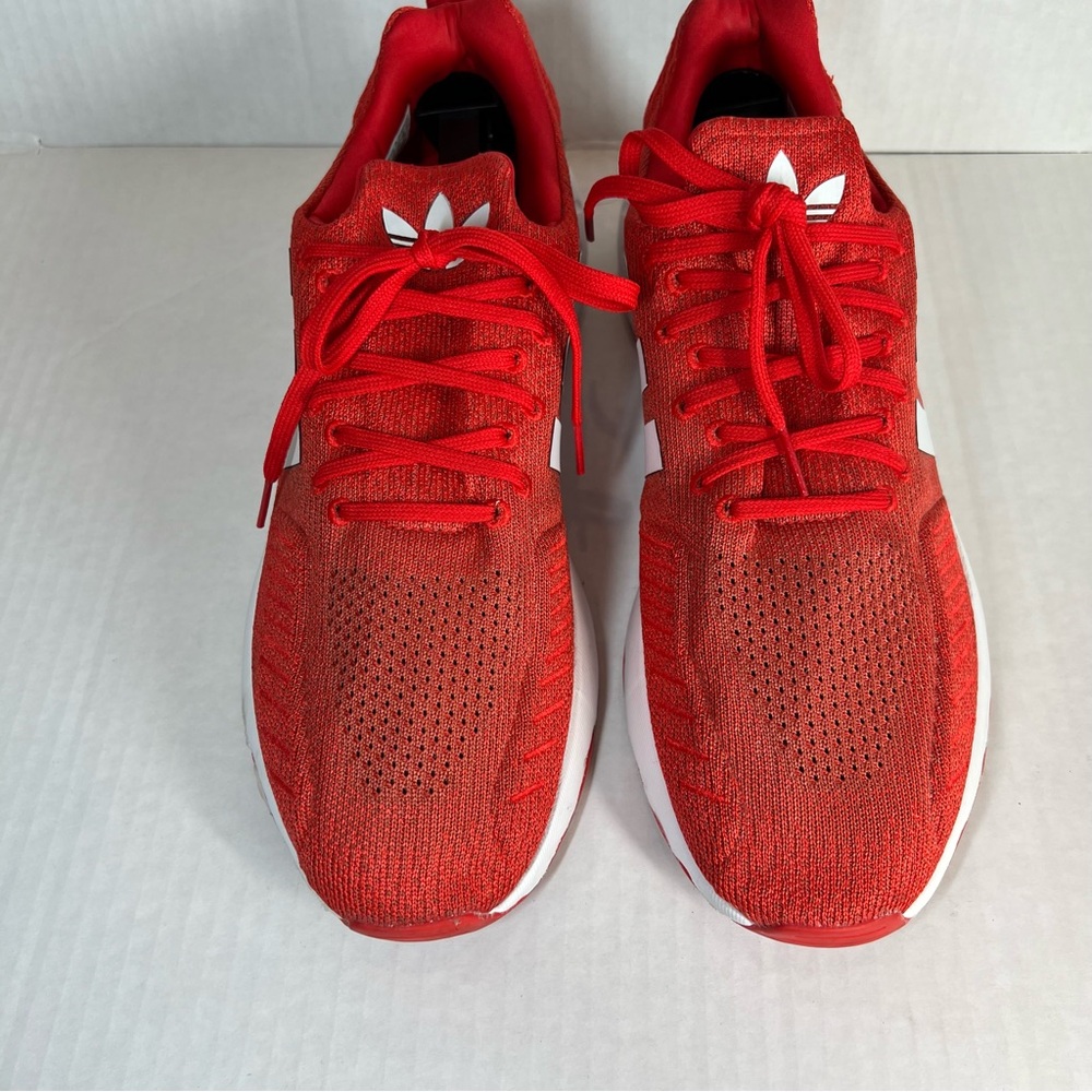 Adidas Men’s Red and White Sneakers - Picture 4 of 9
